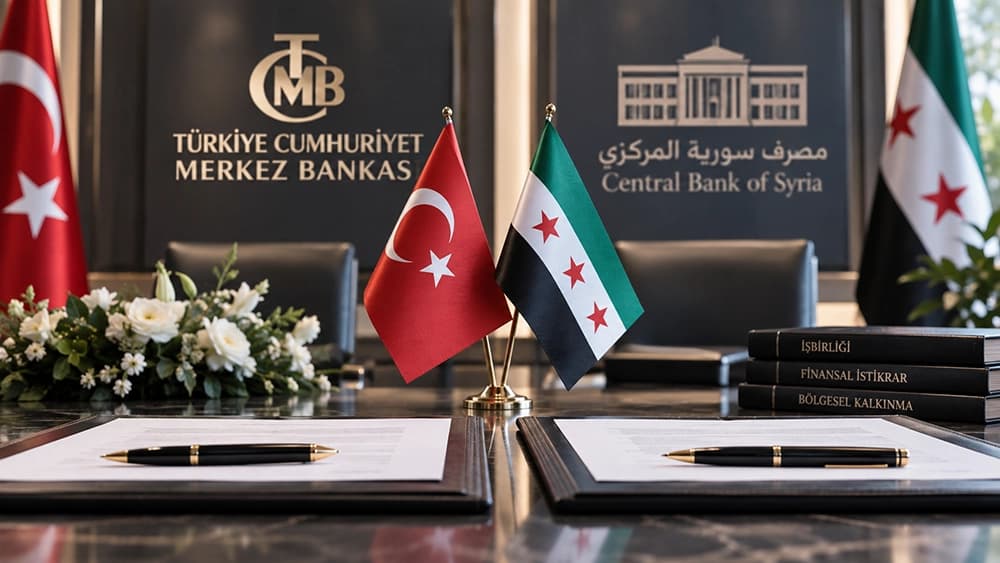 TCMB ile Suriye Merkez Bankası arasında Türk lirası mevduat hesabı anlaşması