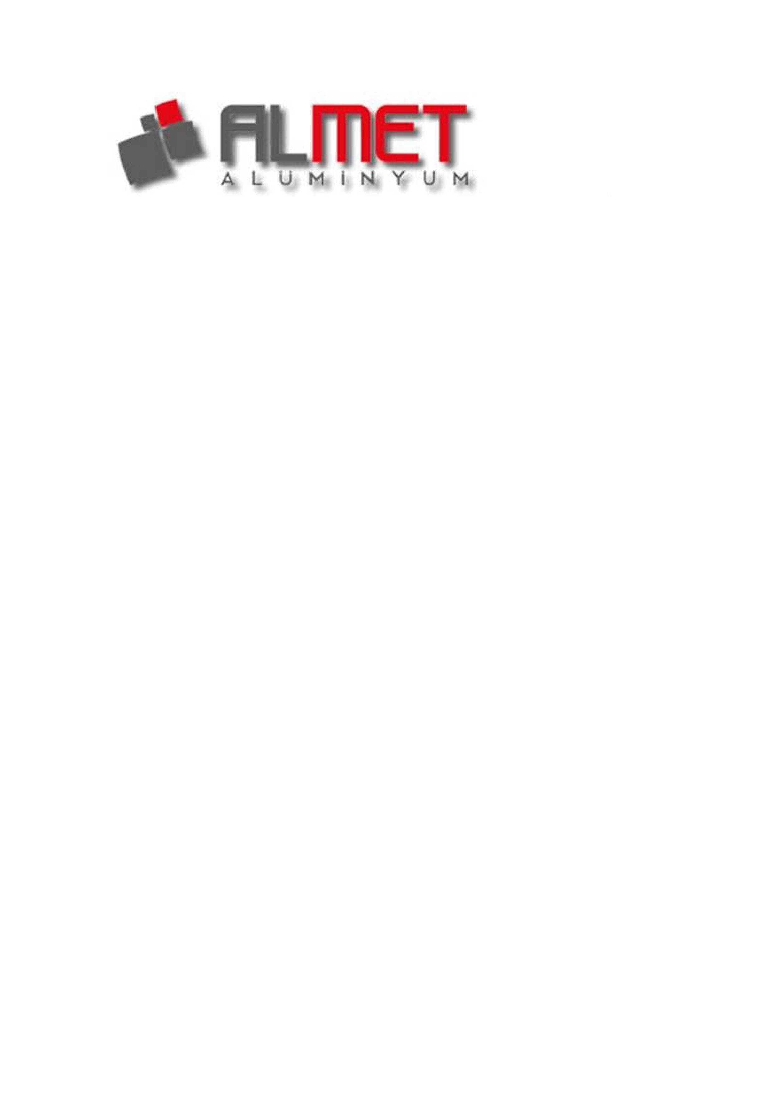 ALMET ALÜMİNYUM PROFİL SAN. VE TİC. LTD. ŞTİ.